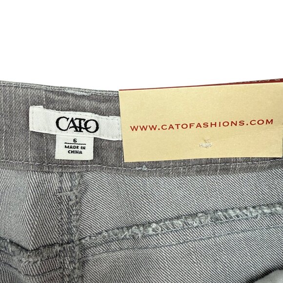 Cato Contemporary Womens Size 6 (31x32) Average Lower Rise Boot Cut Jeans Gray - Picture 4 of 14